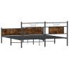 Stylish Metal Bed Frame in Smoked Oak - 183x213 cm