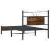 Smoked Oak Bed Frame 90x200 cm - No Mattress Included