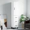 Highboard High Gloss White 34.5x34x180 cm Engineered Wood Colour high gloss white Quantity in Package 1 Model 3 drawers 