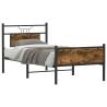  Bed Frame without Mattress Smoked Oak 90x200 cm Engineered Wood Colour smoked oak Size 90 x 200 cm Model with headboard & high footboard 