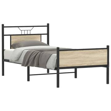 Sonoma Oak Bed Frame 80x200 cm - Stylish & Functional