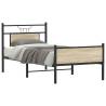  Bed Frame without Mattress Sonoma Oak 80x200 cm Engineered Wood Colour sonoma oak Size 80 x 200 cm Model with headboard & high footboard 