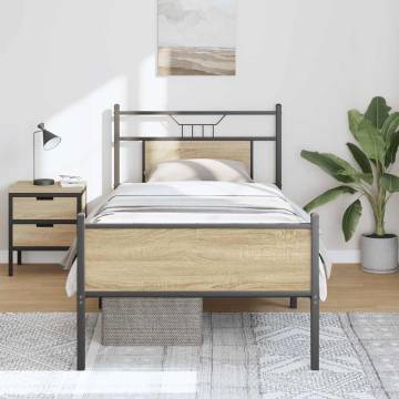 Sonoma Oak Bed Frame 80x200 cm - Stylish & Functional