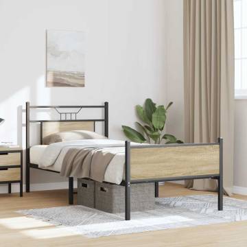 Sonoma Oak Bed Frame 80x200 cm - Stylish & Functional