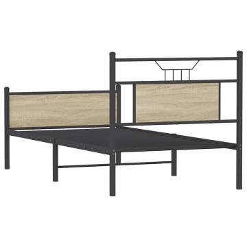 Sonoma Oak Bed Frame 80x200 cm - Stylish & Functional