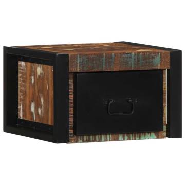 Multicolour Bedside Cabinets - 2 pcs Solid Reclaimed Wood