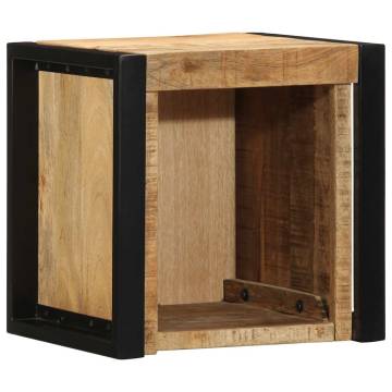 Bedside Cabinet 40x35x40 cm Solid Rough Wood Mango - Hipo Market