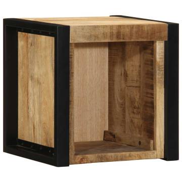 Bedside Cabinet 40x35x40 cm Solid Rough Wood Mango - Hipo Market