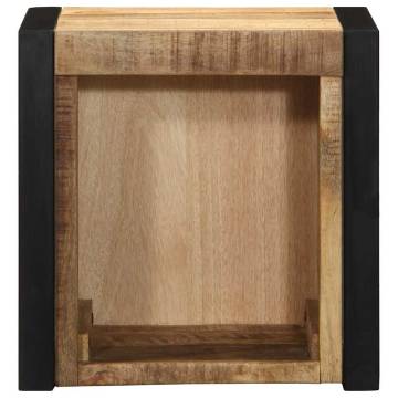 Bedside Cabinet 40x35x40 cm Solid Rough Wood Mango - Hipo Market