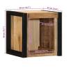 Bedside Cabinet 40x35x40 cm Solid Rough Wood Mango - Hipo Market