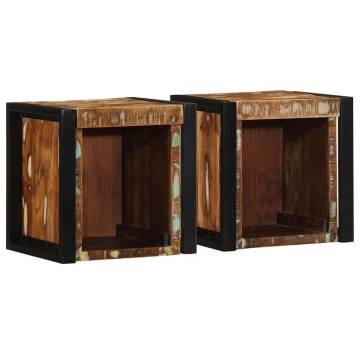 Multicolour Solid Wood Bedside Cabinets 2 pcs - Hipomarket UK