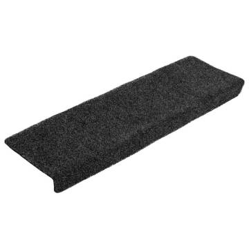 Self-adhesive Stair Mats - 20 pcs Grey - 65x21x4 cm