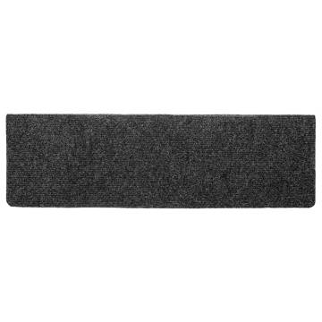 Self-adhesive Stair Mats - 20 pcs Grey - 65x21x4 cm