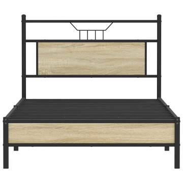 Sonoma Oak Bed Frame 100x190 cm - Engineered Wood