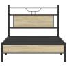 Sonoma Oak Bed Frame 100x190 cm - Engineered Wood