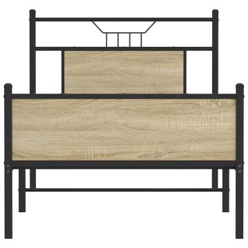 Sonoma Oak Bed Frame 90x200 cm | Durable & Stylish Design