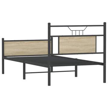 Sonoma Oak Bed Frame 90x200 cm | Durable & Stylish Design