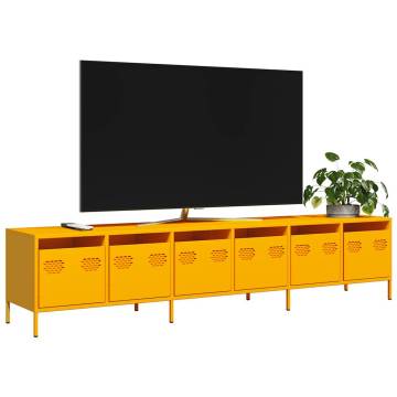 Stylish Mustard Yellow TV Cabinet - Cold-Rolled Steel