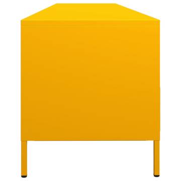 Stylish Mustard Yellow TV Cabinet - Cold-Rolled Steel