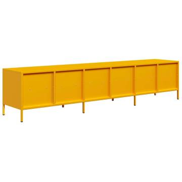 Stylish Mustard Yellow TV Cabinet - Cold-Rolled Steel