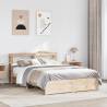 Stylish Bed Frame with Headboard - 120x190 cm Small Double