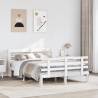  Bed Frame with Headboard without Mattress White 160x200 cm Colour white Size 160 x 200 cm 