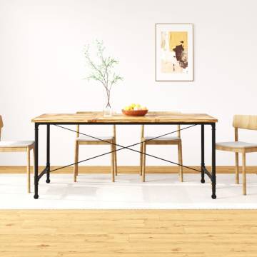 Solid Mango Wood Dining Table 180 cm - Industrial Style