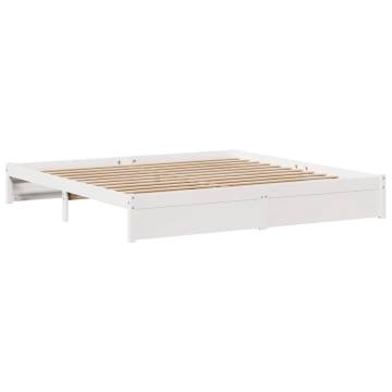 White Super King Bed Frame with Headboard | HipoMarket UK