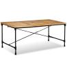 Solid Mango Wood Dining Table 180 cm - Industrial Style