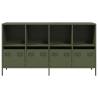 Olive Green Sideboard 135x39x73.5 cm - Cold-Rolled Steel