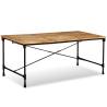 Solid Mango Wood Dining Table 180 cm - Industrial Style