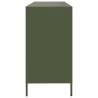 Olive Green Sideboard 135x39x73.5 cm - Cold-Rolled Steel