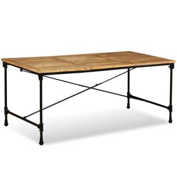 Solid Mango Wood Dining Table 180 cm - Industrial Style