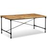 Solid Mango Wood Dining Table 180 cm - Industrial Style