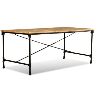 Solid Mango Wood Dining Table 180 cm - Industrial Style