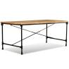 Solid Mango Wood Dining Table 180 cm - Industrial Style