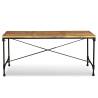 Solid Mango Wood Dining Table 180 cm - Industrial Style