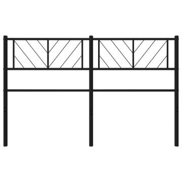 Stylish Black Metal Headboard 140 cm | HipoMarket