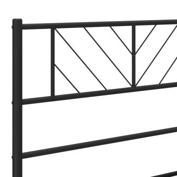 Stylish Black Metal Headboard 140 cm | HipoMarket