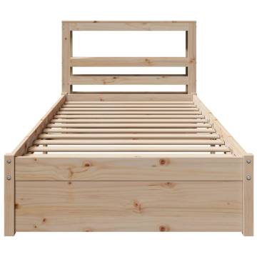 Wooden Bed Frame with Headboard 100x200 cm - HipoMarket