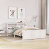 White Bed Frame with Headboard 120x200 cm - HipoMarket