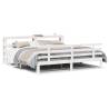 White Bed Frame with Headboard - Super King 180x200 cm