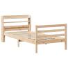 Wooden Bed Frame with Headboard - 100x200 cm | HipoMarket