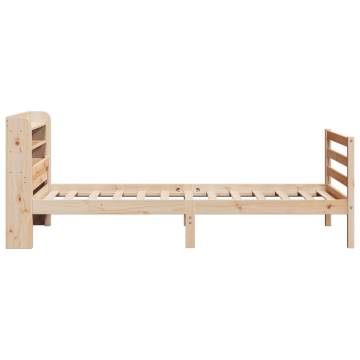 Wooden Bed Frame with Headboard - 100x200 cm | HipoMarket