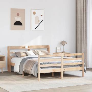 Wooden Bed Frame with Headboard 120x200 cm - HipoMarket