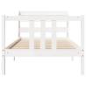 Stylish White Bed Frame with Headboard - 100x200 cm