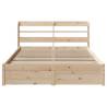 Wooden Bed Frame with Headboard - Small Double 120x190cm