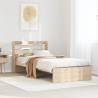  Bed Frame with Headboard without Mattress 100x200 cm Colour brown Size 100 x 200 cm 