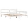 Super King Bed Frame with Headboard - White 180x200 cm