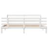 Super King Bed Frame with Headboard - White 180x200 cm